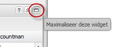 Widget maximaliseren