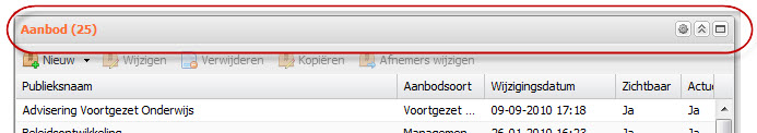 Widget titelbalk
